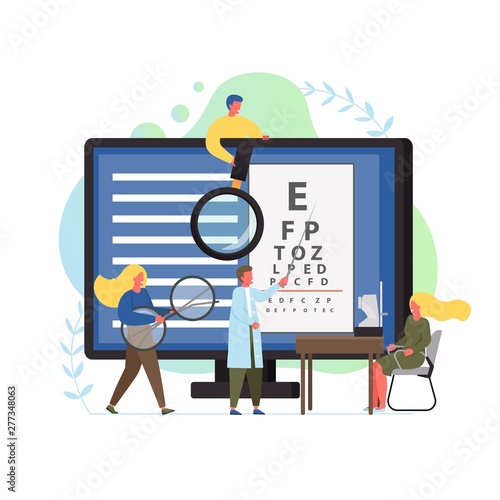 Oculist concept vector flat style design illustration