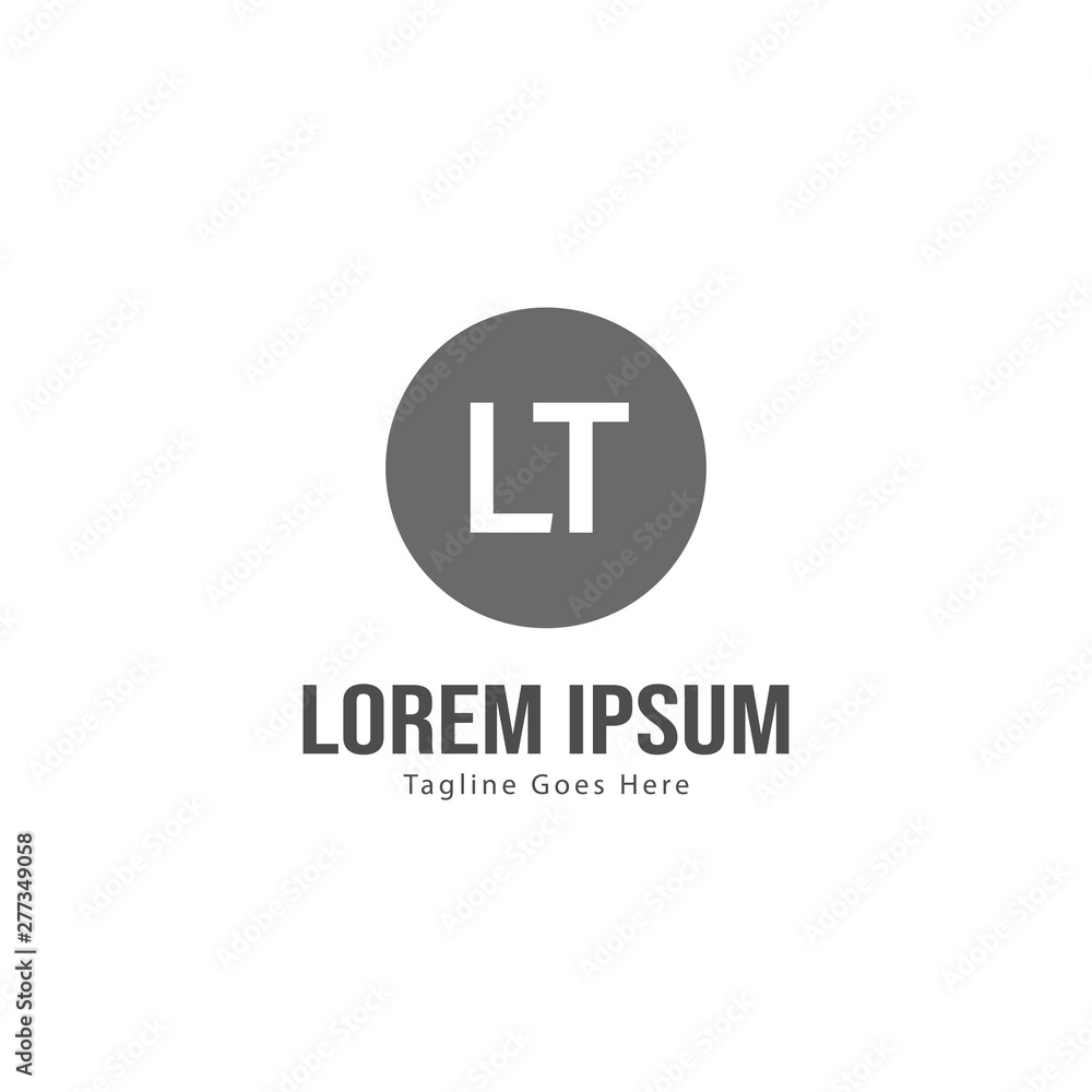 Initial LT logo template with modern frame. Minimalist LT letter logo vector illustration Initial LT logo template with modern frame. Minimalist LT letter logo vector illustration