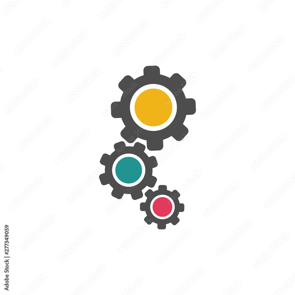 Settings gears icon logo Settings gears icon logo