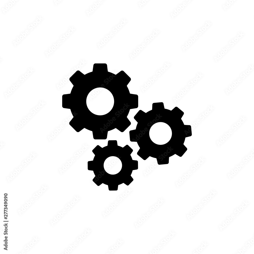 Settings gears icon logo