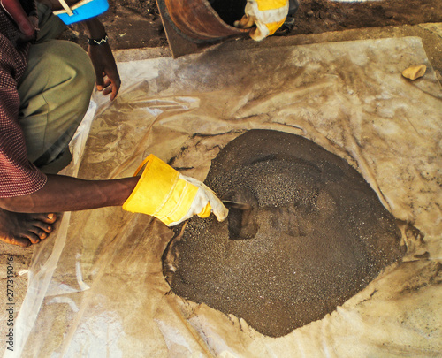In Africa,Finely ground Coltan ore is Widely Used in the most  Modern Technology photo