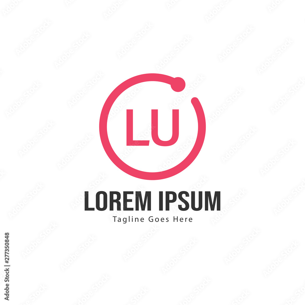 Initial LU logo template with modern frame. Minimalist LU letter logo vector illustration Initial LU logo template with modern frame. Minimalist LU letter logo vector illustration
