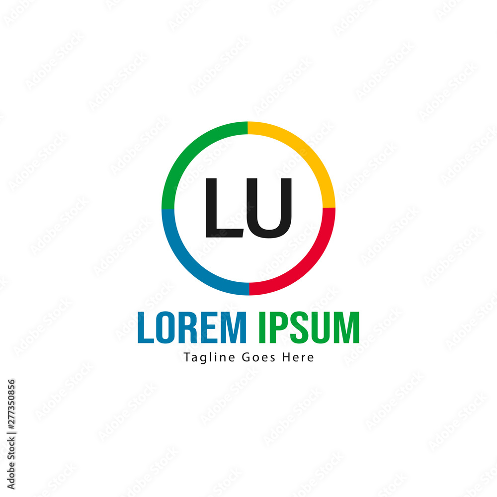 Initial LU logo template with modern frame. Minimalist LU letter logo vector illustration Initial LU logo template with modern frame. Minimalist LU letter logo vector illustration