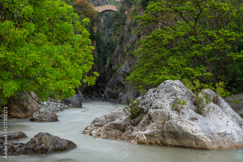 Raganello Gorges and Devil bridge in Civita, Calabria, Italy