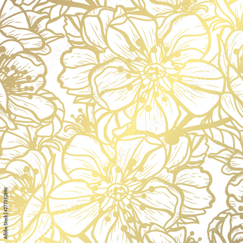 golden seamless pattern
