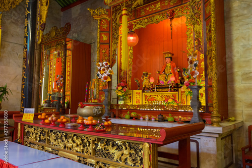 Beautiful view of Thean Hou Temple in Penang, Malaysia