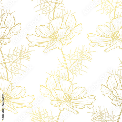 golden seamless pattern