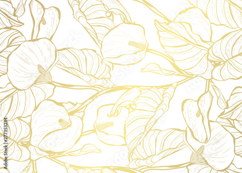 golden seamless pattern