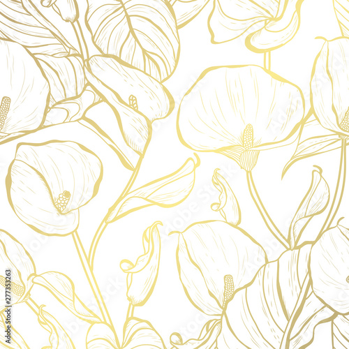 golden seamless pattern