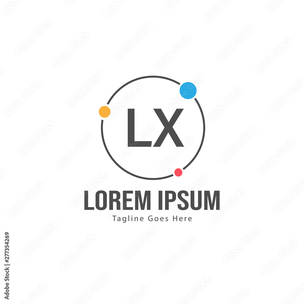 Initial LX logo template with modern frame. Minimalist LX letter logo vector illustration Initial LX logo template with modern frame. Minimalist LX letter logo vector illustration