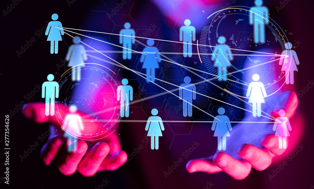 Social Media Circles modern Network Social Media Circles modern Network