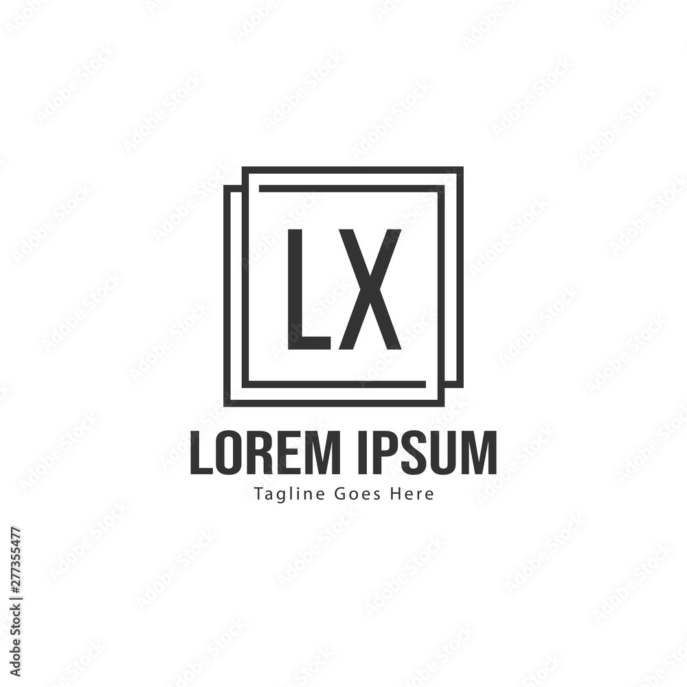 Initial LX logo template with modern frame. Minimalist LX letter logo vector illustration Initial LX logo template with modern frame. Minimalist LX letter logo vector illustration