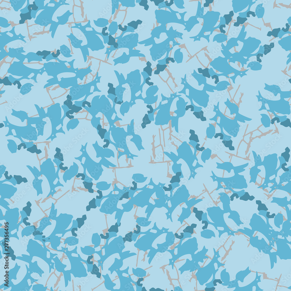 Winter camouflage of various shades of grey and blue colors Winter camouflage of various shades of grey and blue colors