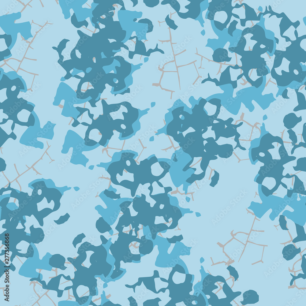 Winter camouflage of various shades of grey and blue colors Winter camouflage of various shades of grey and blue colors