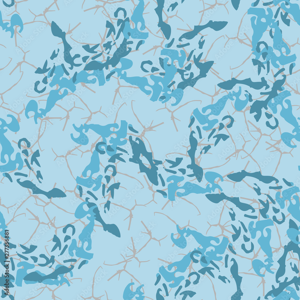 Winter camouflage of various shades of grey and blue colors Winter camouflage of various shades of grey and blue colors