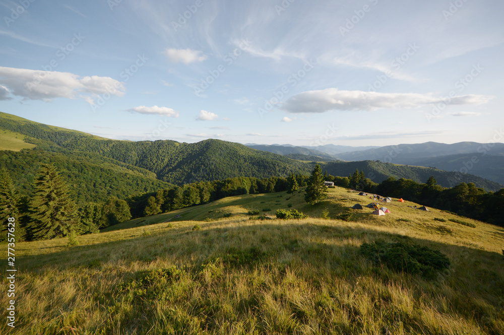Carpathians mountain landscape in nice day.Landscapes of the Carpathian Mountains.