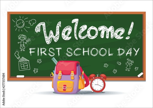 First school day_blackboard