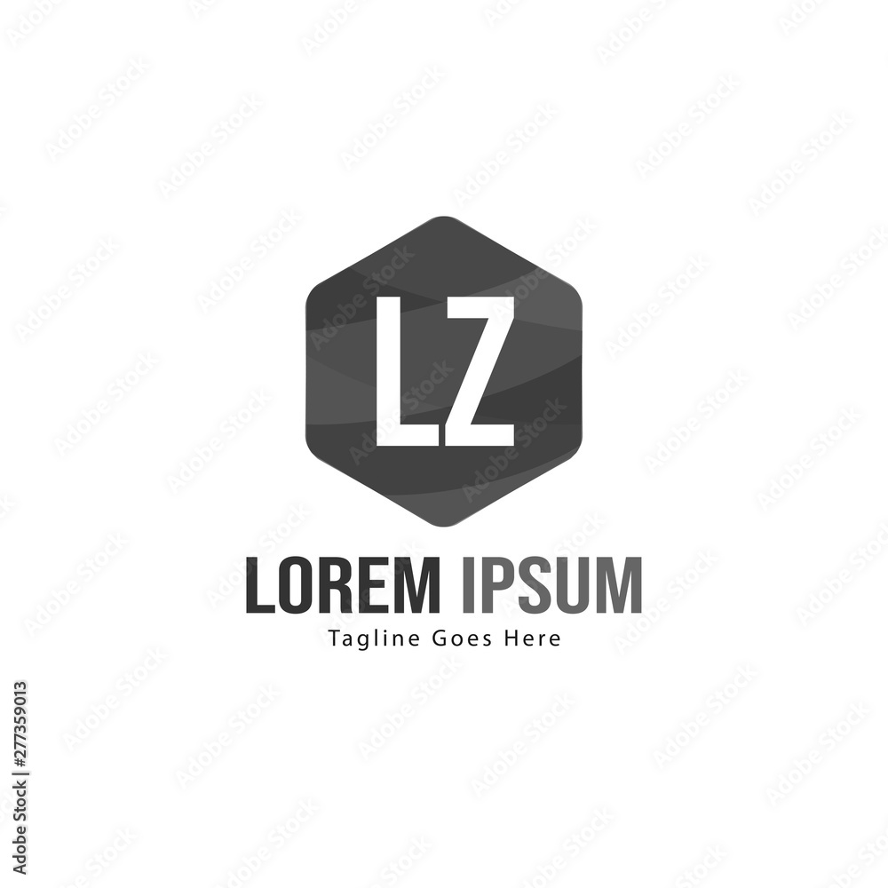 Initial LZ logo template with modern frame. Minimalist LZ letter logo vector illustration Initial LZ logo template with modern frame. Minimalist LZ letter logo vector illustration