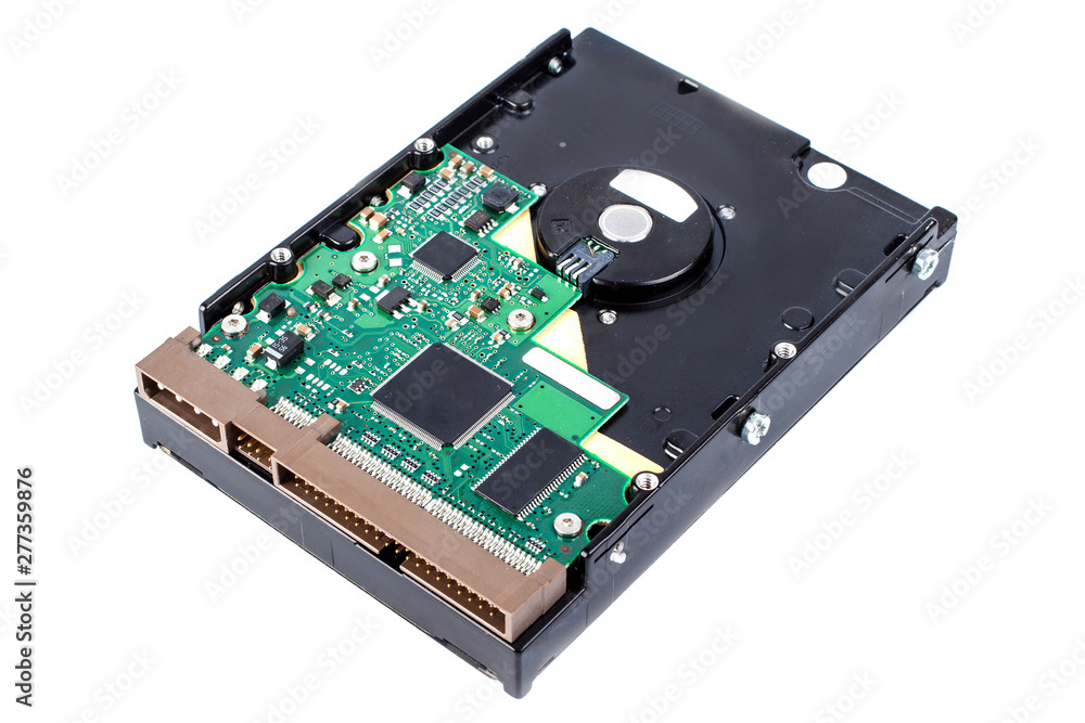 old hard drive isolated on white background, outdated technology old hard drive isolated on white background, outdated technology