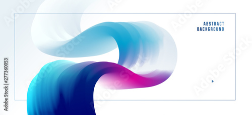 3D fluid gradient color vector abstract background, dimensional dynamic shape in motion, flowing colors design element, trendy modern style.