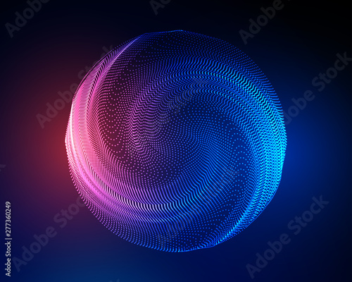 Particle noise abstract background illustration, big data and cloud computing concept