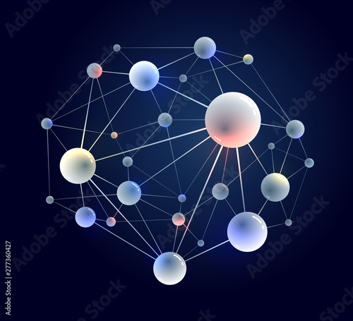 Molecules vector abstract b...