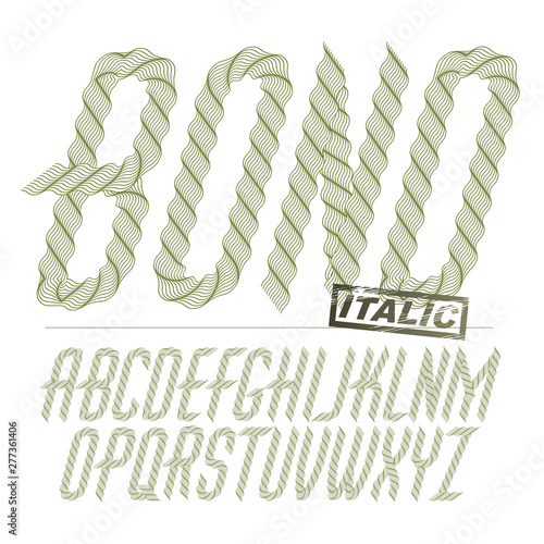 Set of vector italic conden...