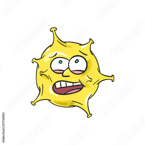 Microbe doodle. Virus sketch. Bacteria. Cell. Germ. Allergy. Disease. Parasite. Unicellular organism. Cute cartoon microbe. Infection. Funny microorganism. Alien.