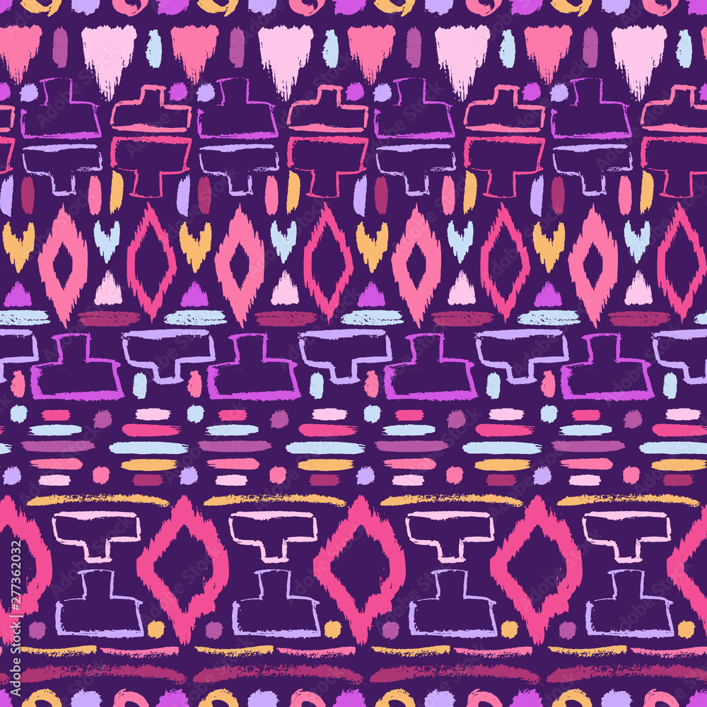Grunge pattern. Ethnic fabric design. Aztec. Tribal. Boho. Fashion. Paint lines ornament. Ink strokes. Abstract seamless texture. Grunge pattern. Ethnic fabric design. Aztec. Tribal. Boho. Fashion. Paint lines ornament. Ink strokes. Abstract seamless texture.