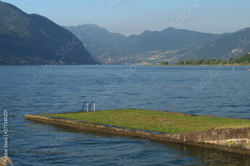 lke,panorama,outdoor,water,italy,iseo,sky, mountain, nature, beach,lue, photo