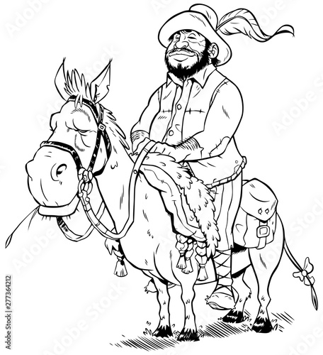 Sancho Panza Line Art
