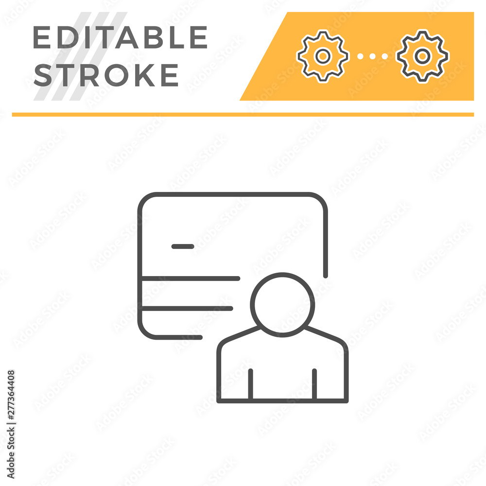 Credit card holder editable stroke line icon Credit card holder editable stroke line icon