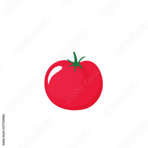Fresh Red Tomato Vegetable isolated on white background.