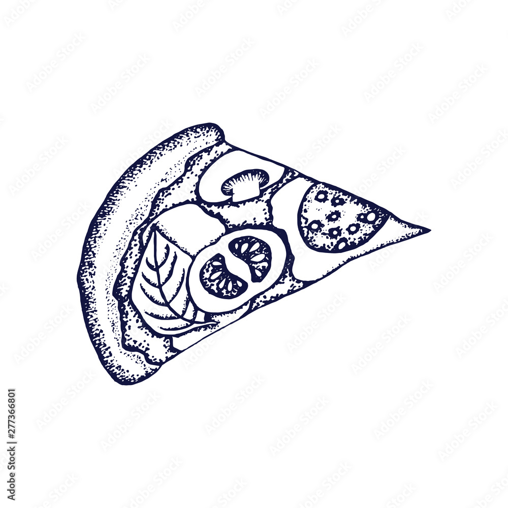 Set of hand-drawn fast food. Background with food for menu and advertising or packaging. Sketch. Vector design Set of hand-drawn fast food. Background with food for menu and advertising or packaging. Sketch. Vector design