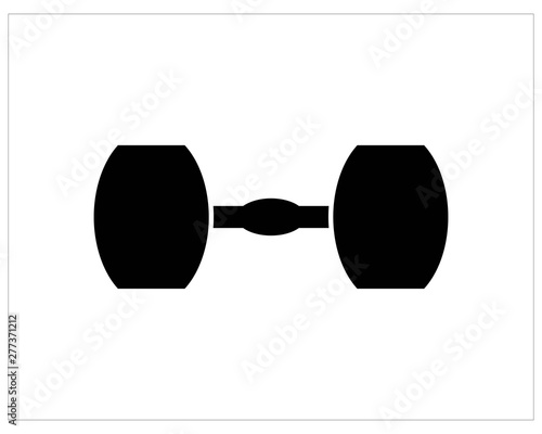 Dumbbells monochrome icon in glyph isolated on white background, symbol of equipment for training in the gym. Simple dumbbells illustration.- vector. Gym, Workout, bodybuilding icon.