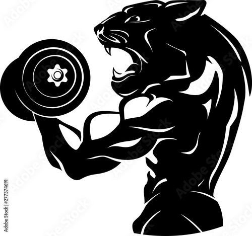 Black Panther Head, Beast Mode Body Building