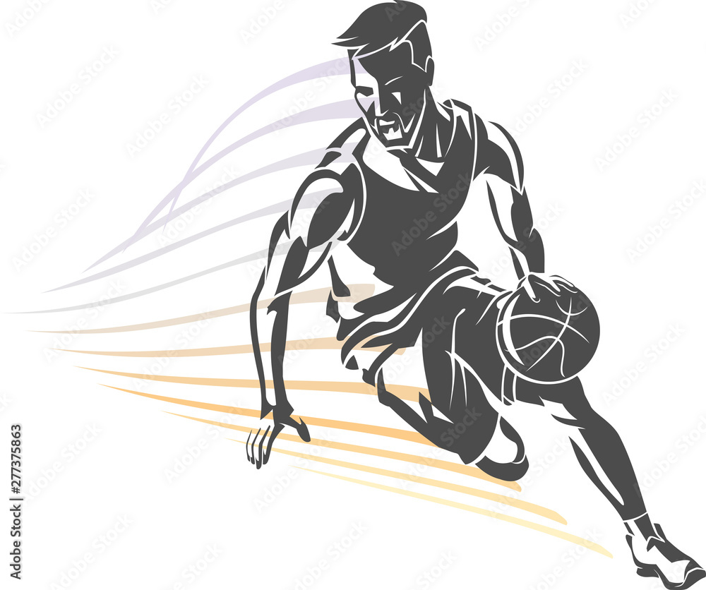 Basketball Front Dribble Shadow Basketball Front Dribble Shadow