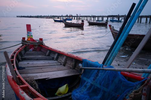 Fishing boat on the sea, .F...