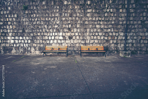 Chair in the park, vintage ...