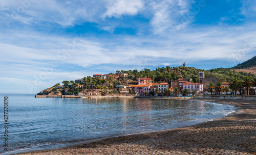Old town of Collioure, France, a popular resort town on Mediterr