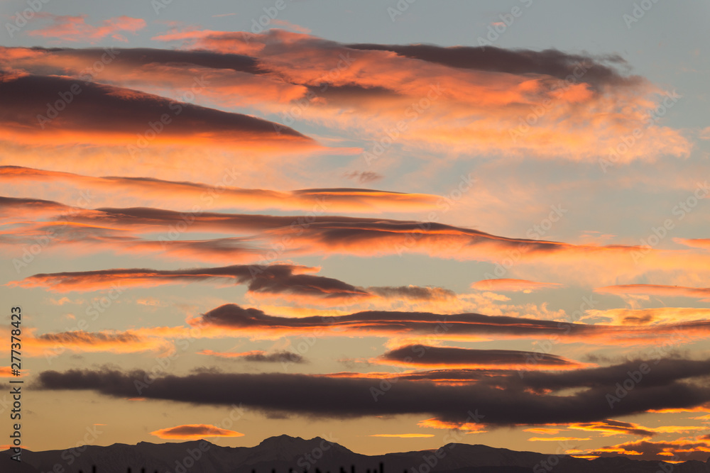 Obraz premium clouds sunset like stripes colors for background