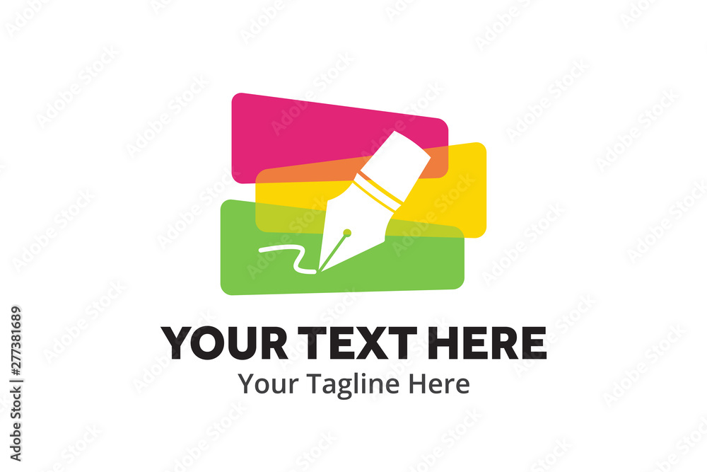 write logo , writer logo ,write icon writer icon flat style design with color for identity , business and button write logo , writer logo ,write icon writer icon flat style design with color for identity , business and button