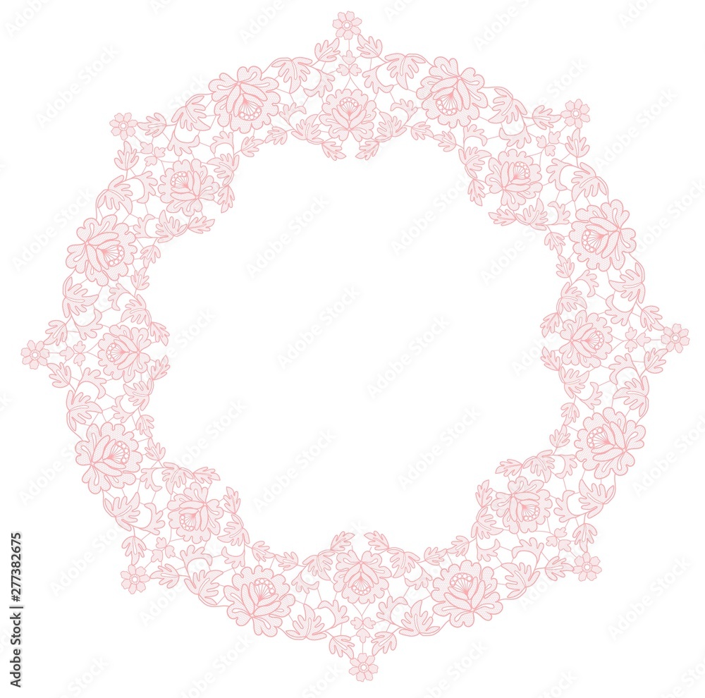 lace floral frame