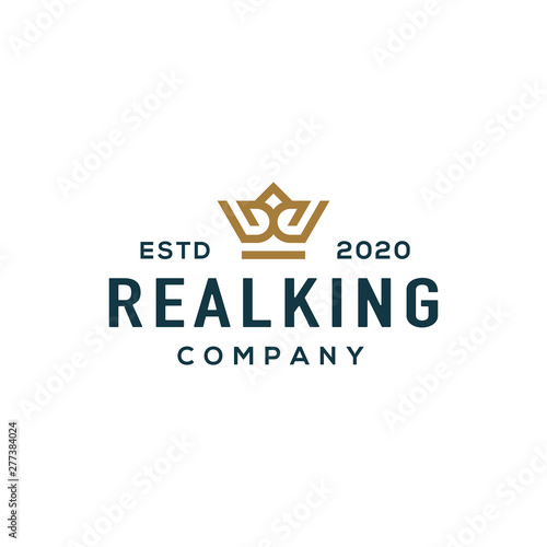 Crown logo design vector.