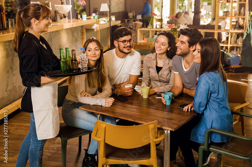 Talking to the waitress