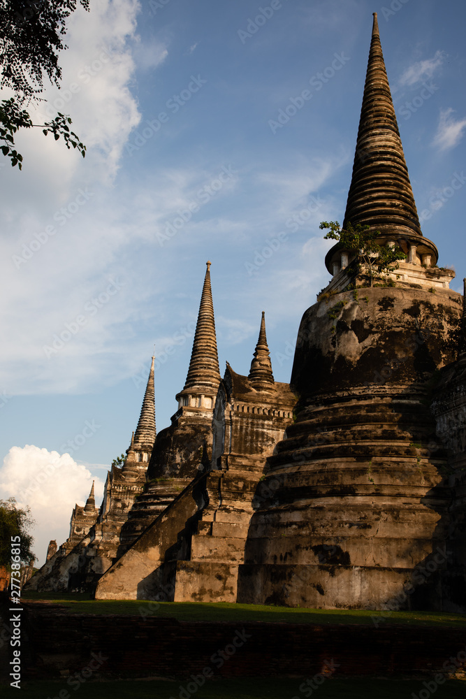 Fototapeta premium Wat Chai Wattanaram ruins in thailand