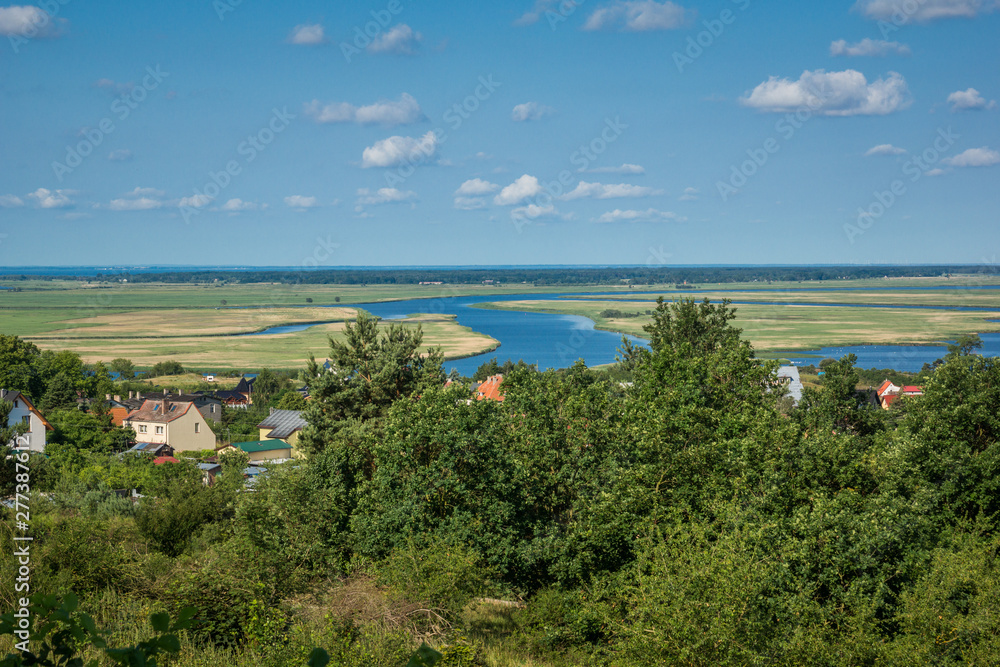 A view from the Zielonka hill in Wolinski National Park, Poland