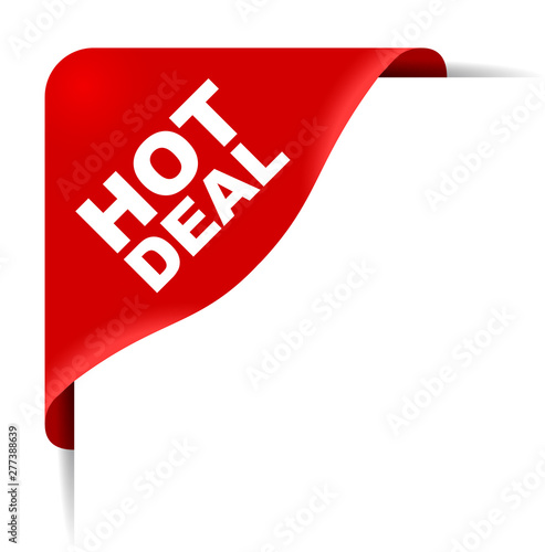 red vector banner hot deal