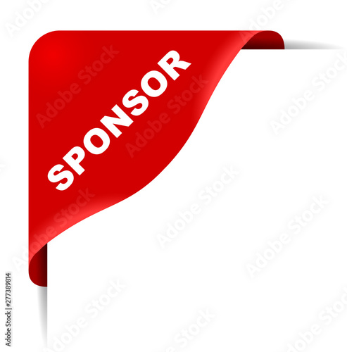 red vector banner sponsor