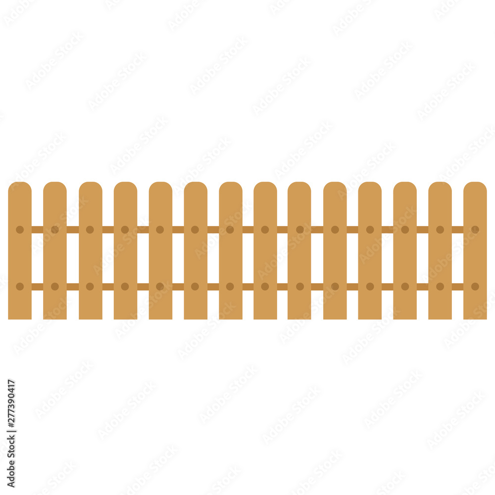 Rural wooden fences, pickets vector. Brown silhouettes fence for garden illustration Rural wooden fences, pickets vector. Brown silhouettes fence for garden illustration